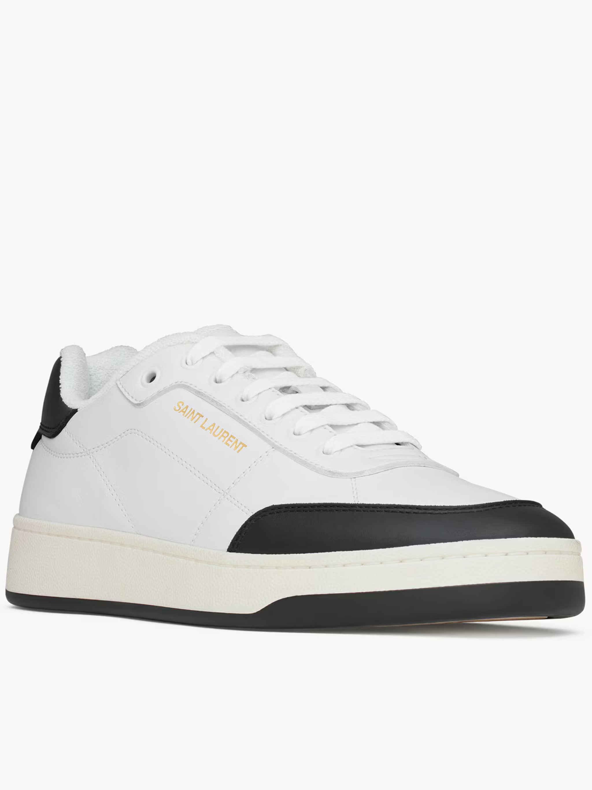 White Sl/61 Low-Top Leather Sneakers