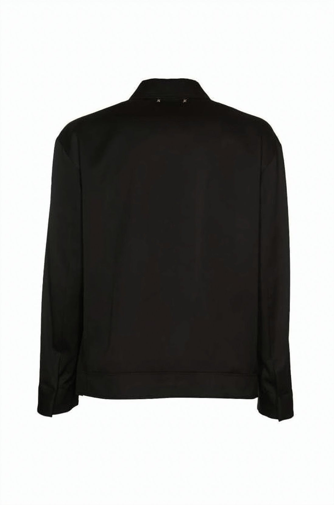 Cropped Black Wool Jacket with Minimalist Design