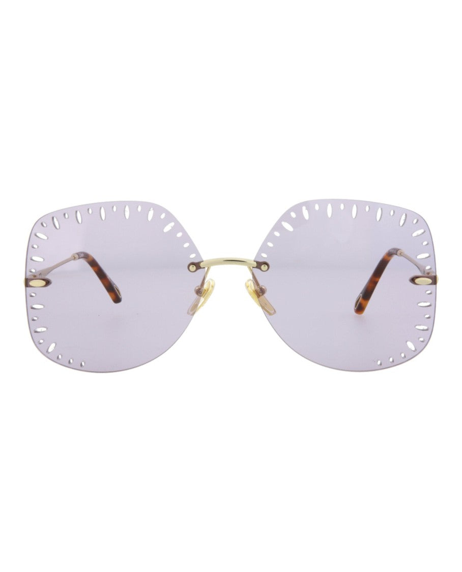 Yse Square-Frame Metal Sunglasses