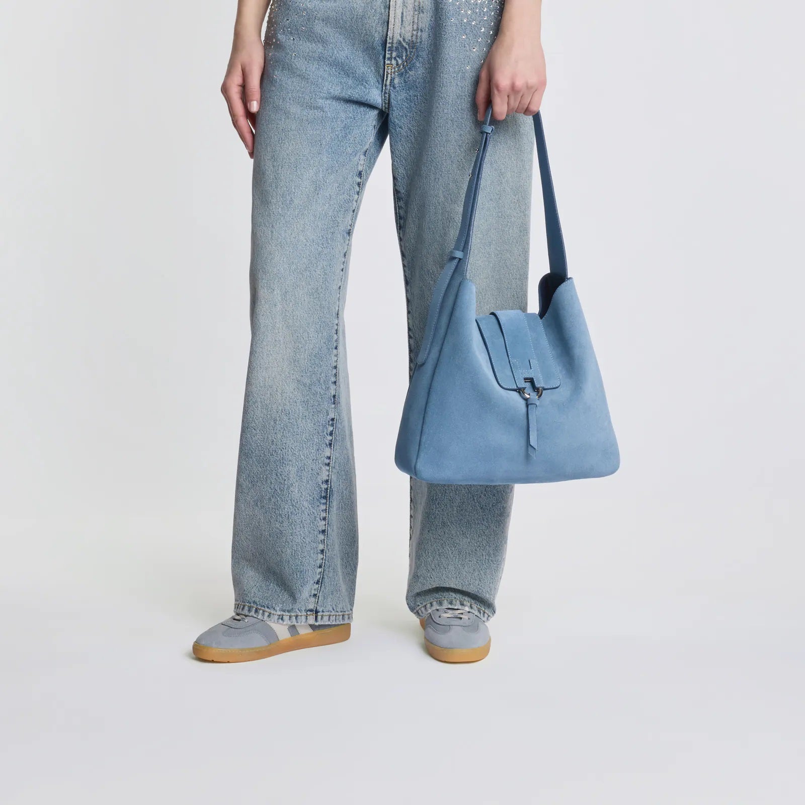 Cool Lace-Up Sneakers in Calfskin and Sheepskin