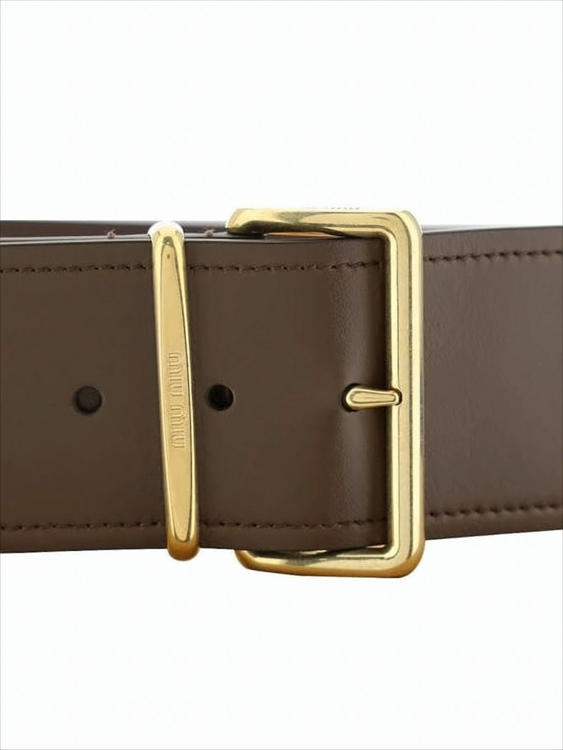 Classic Rectangular Buckle Leather Belt