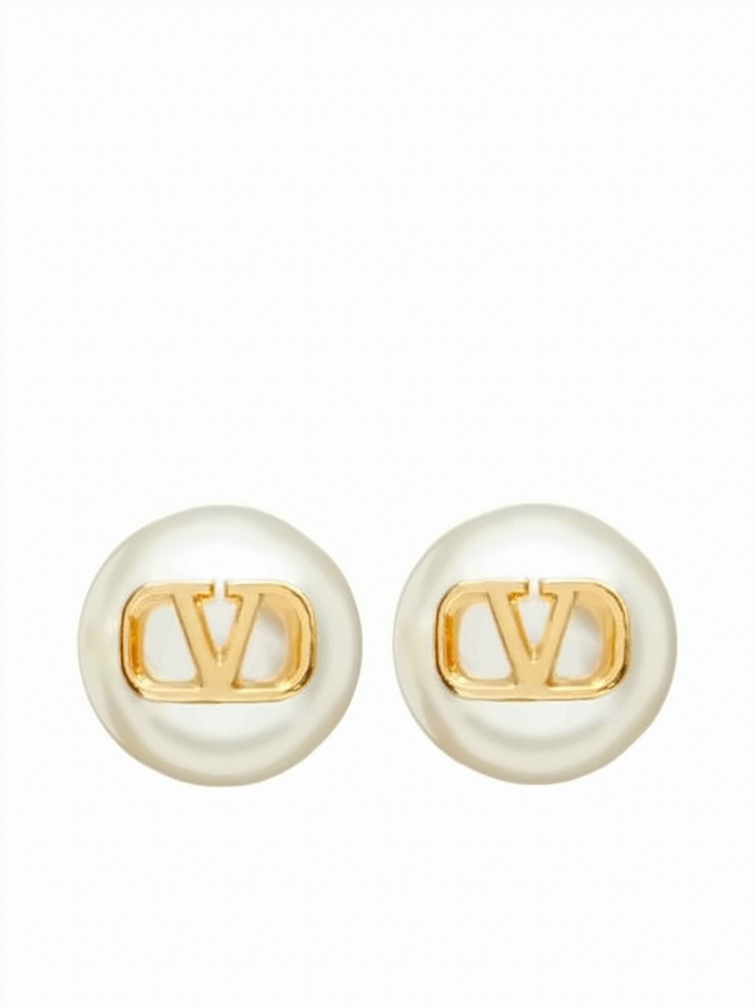 Oval-Shaped Gold-Tone Brass Earrings