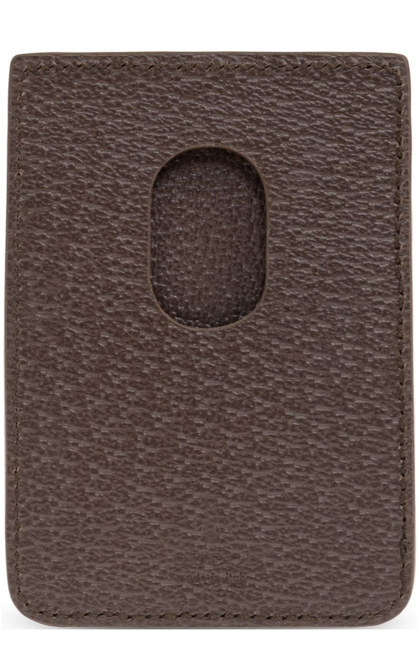 Canvas and Leather Monogram Cardholder