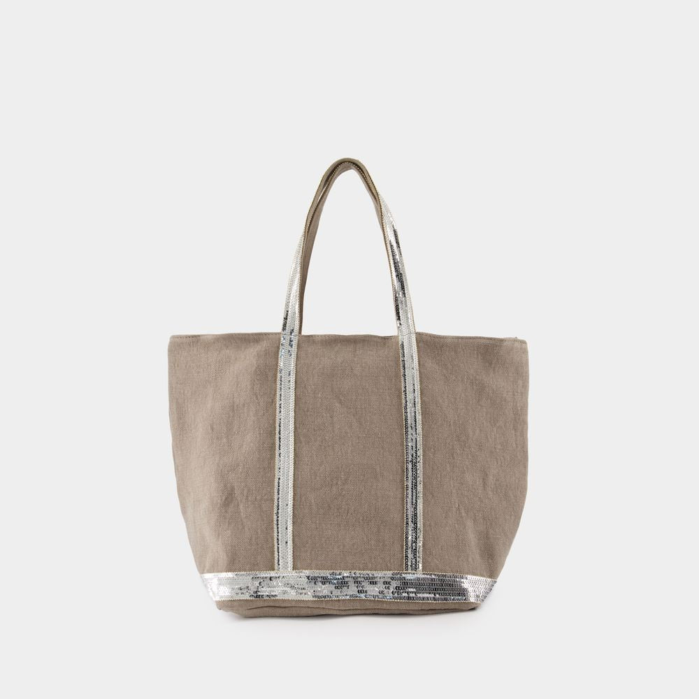 Cabas L Shopper Bag - Linen - Grey