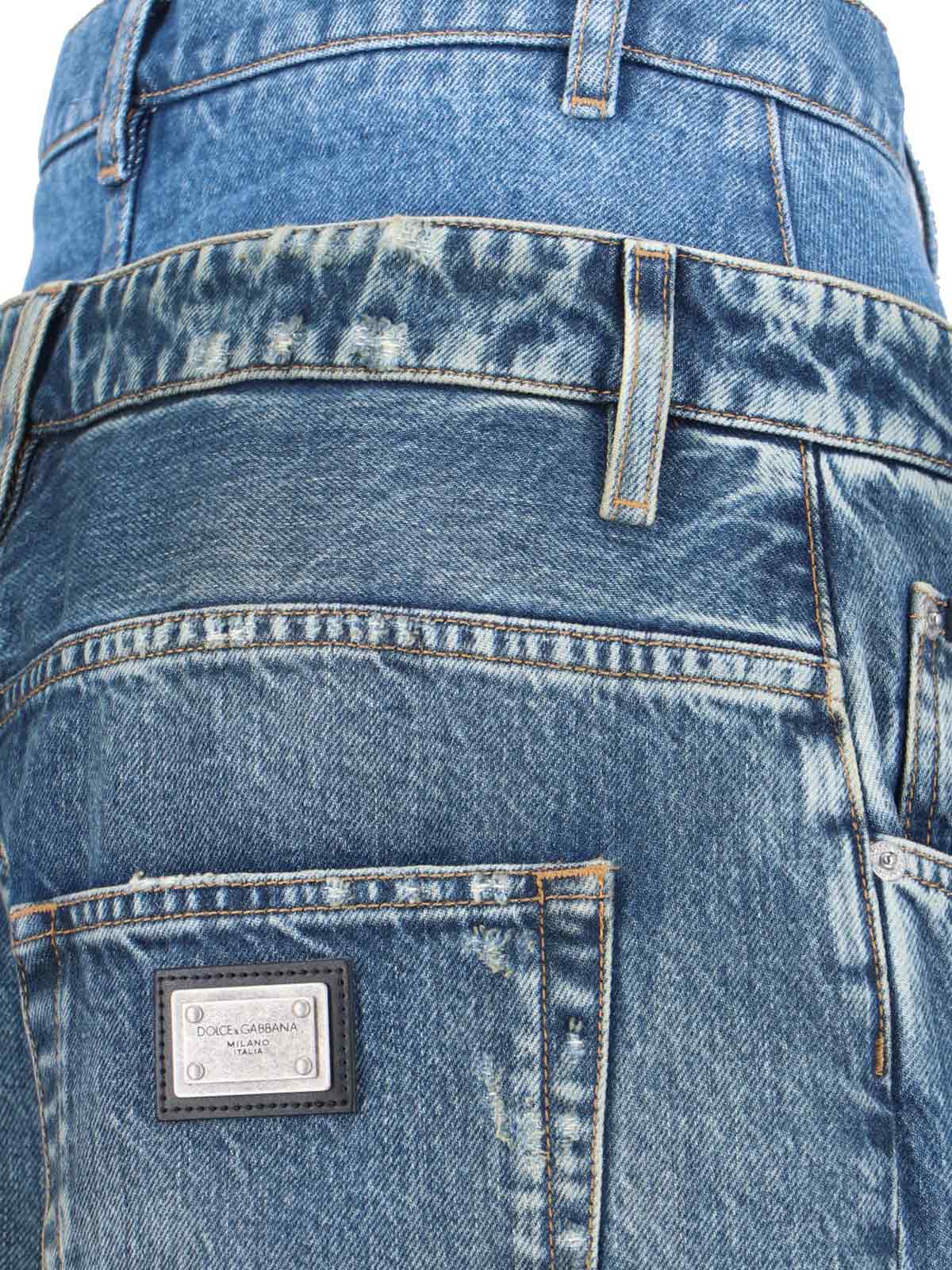 High-Waisted Wide-Leg Jeans With Distressed Detailing