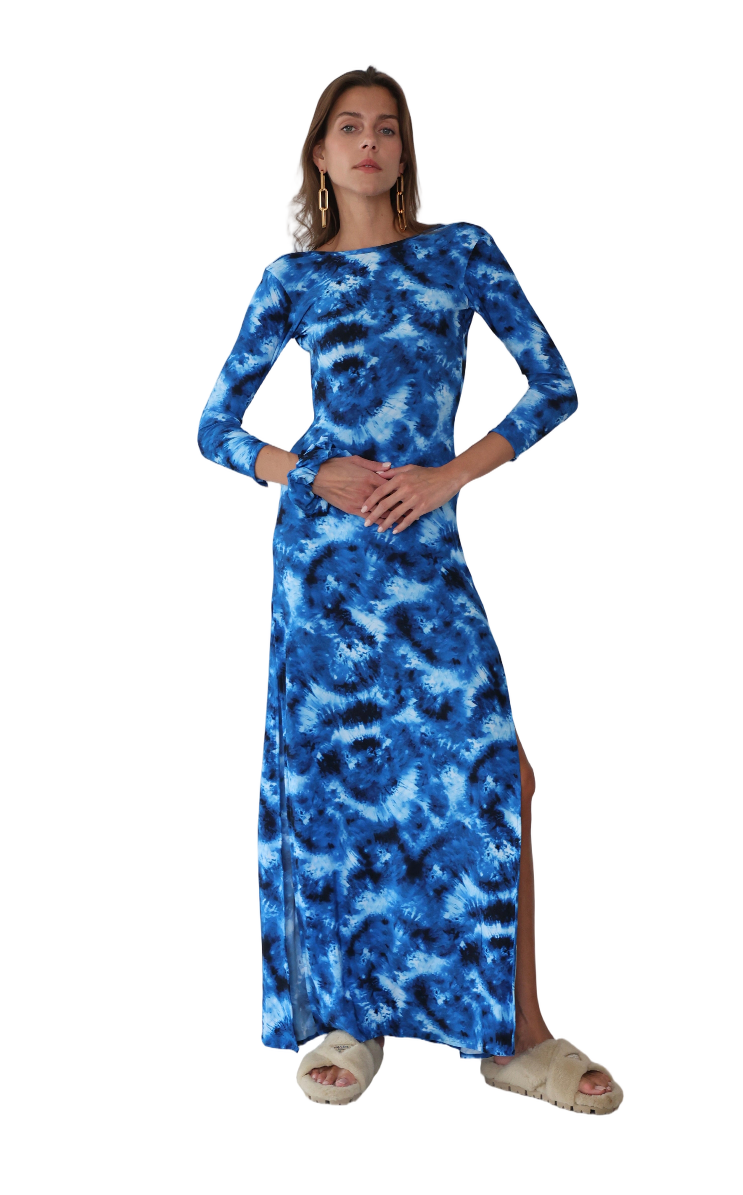 Blue Abstract Maha Dress