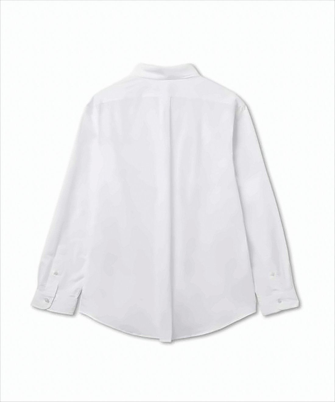 Classic White Long-Sleeve Shirt with Button-Down Collar