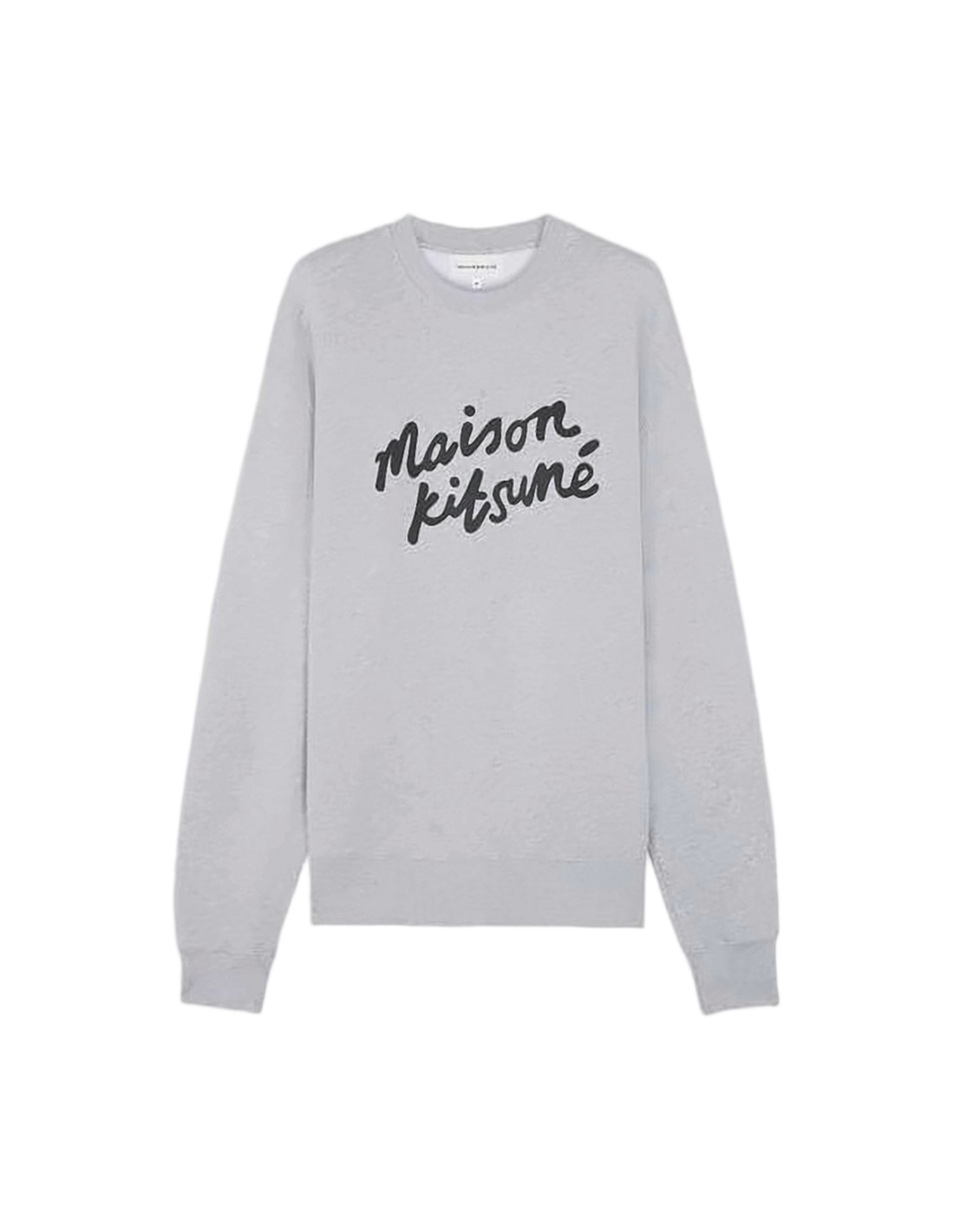 Long-Sleeve Heather Grey Sweatshirt With Handwritten Script
