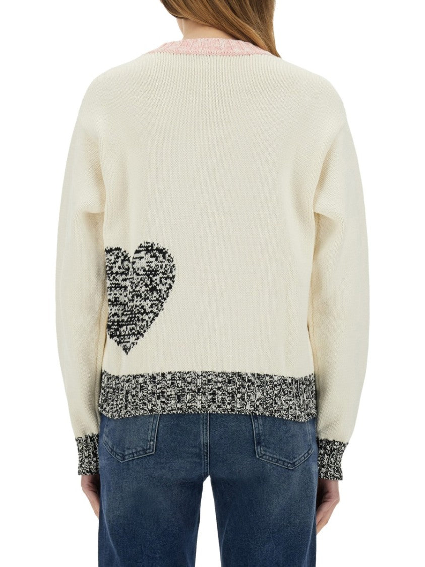 Relaxed Fit Sweater With Unique Inlay Pattern