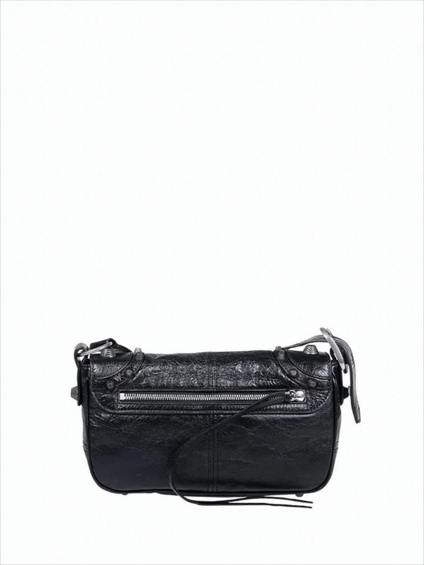 Textured Lambskin Crossbody Bag with Graffiti Logo
