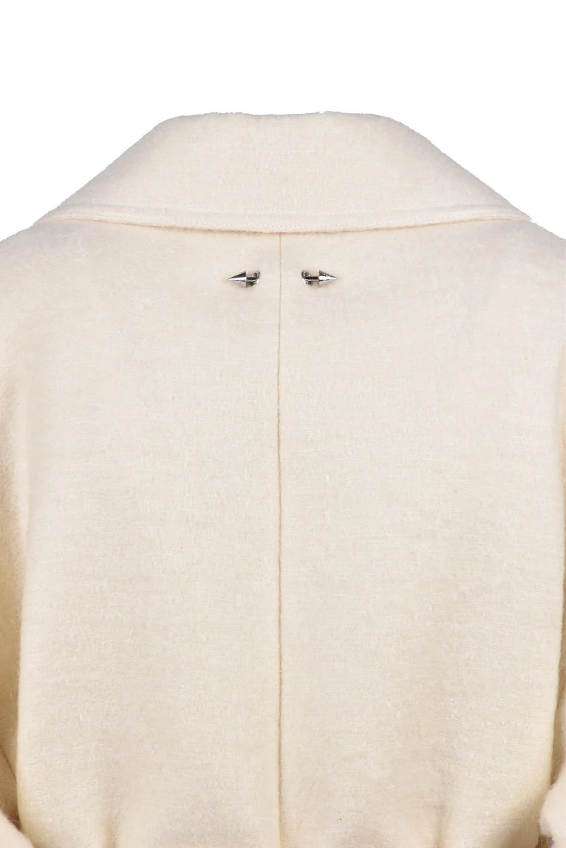 Long Coat Lana Mohair Virgin - White