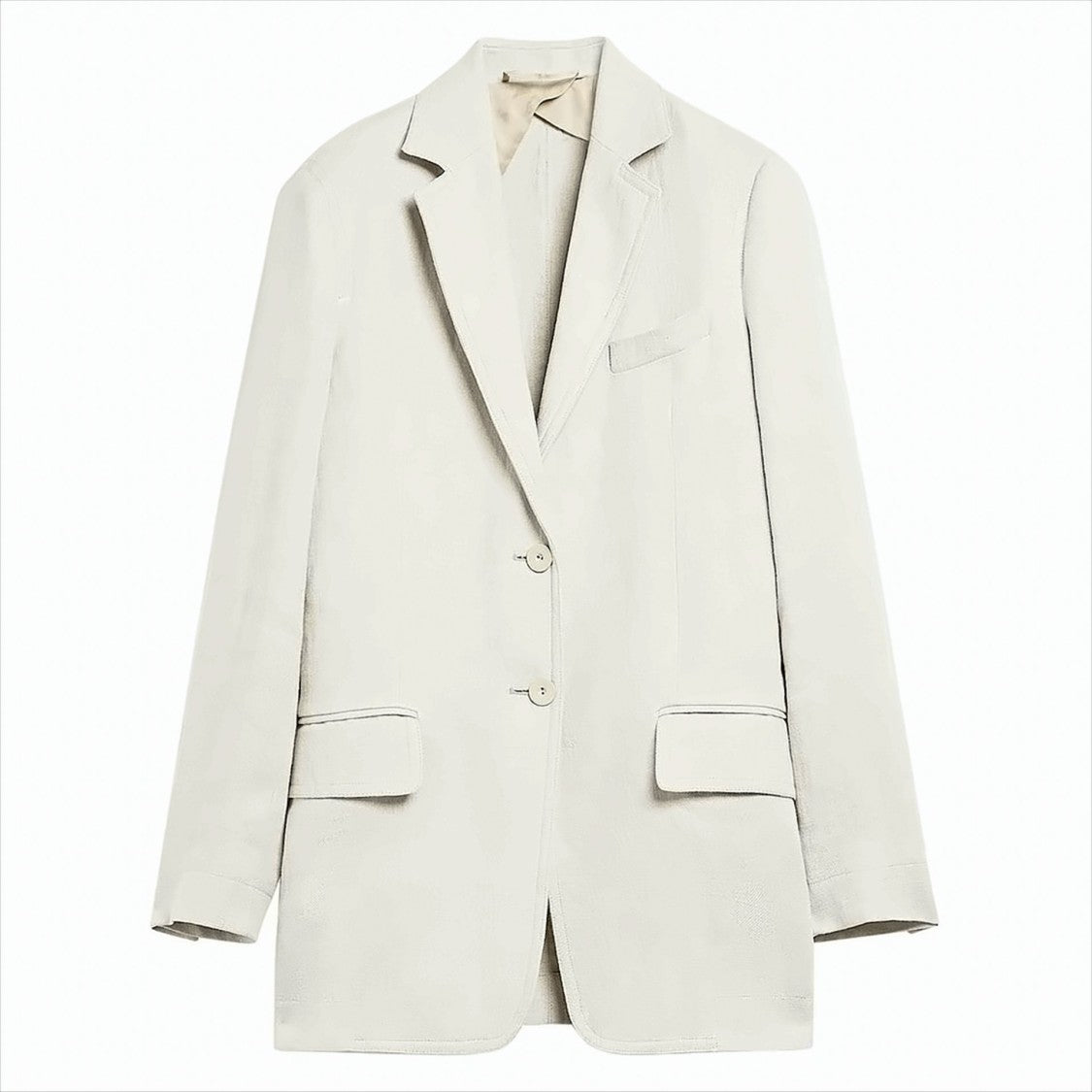 Tailored Linen Single-Breasted Jacket