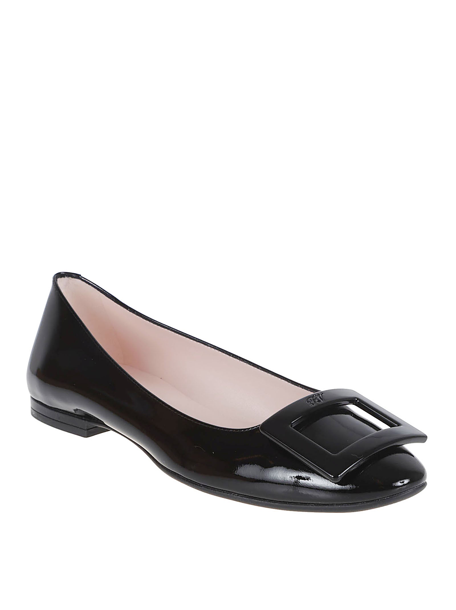Glossy Calfskin Leather Flats