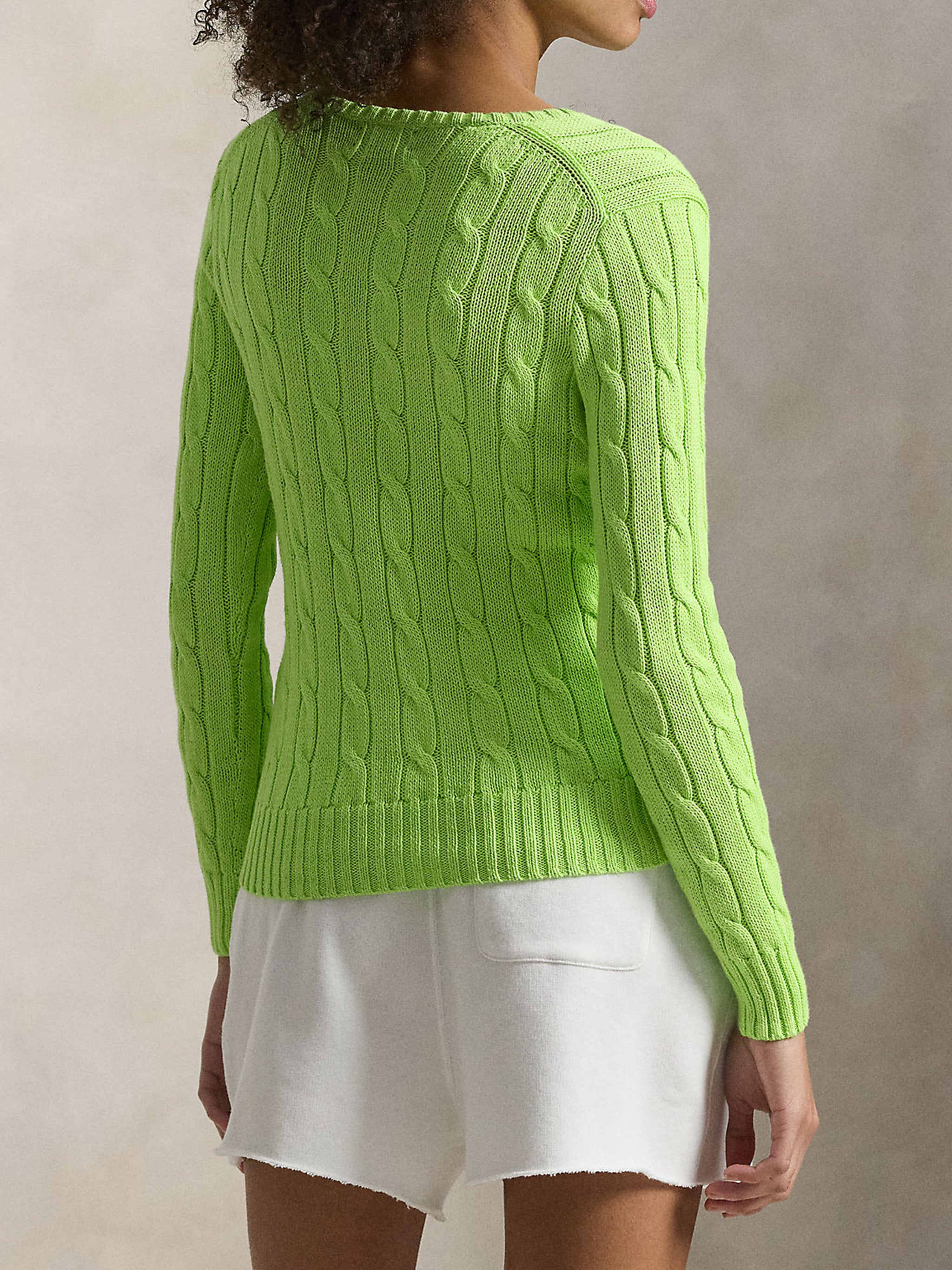 Lime Green Kimberly Pullover Cotton Sweater