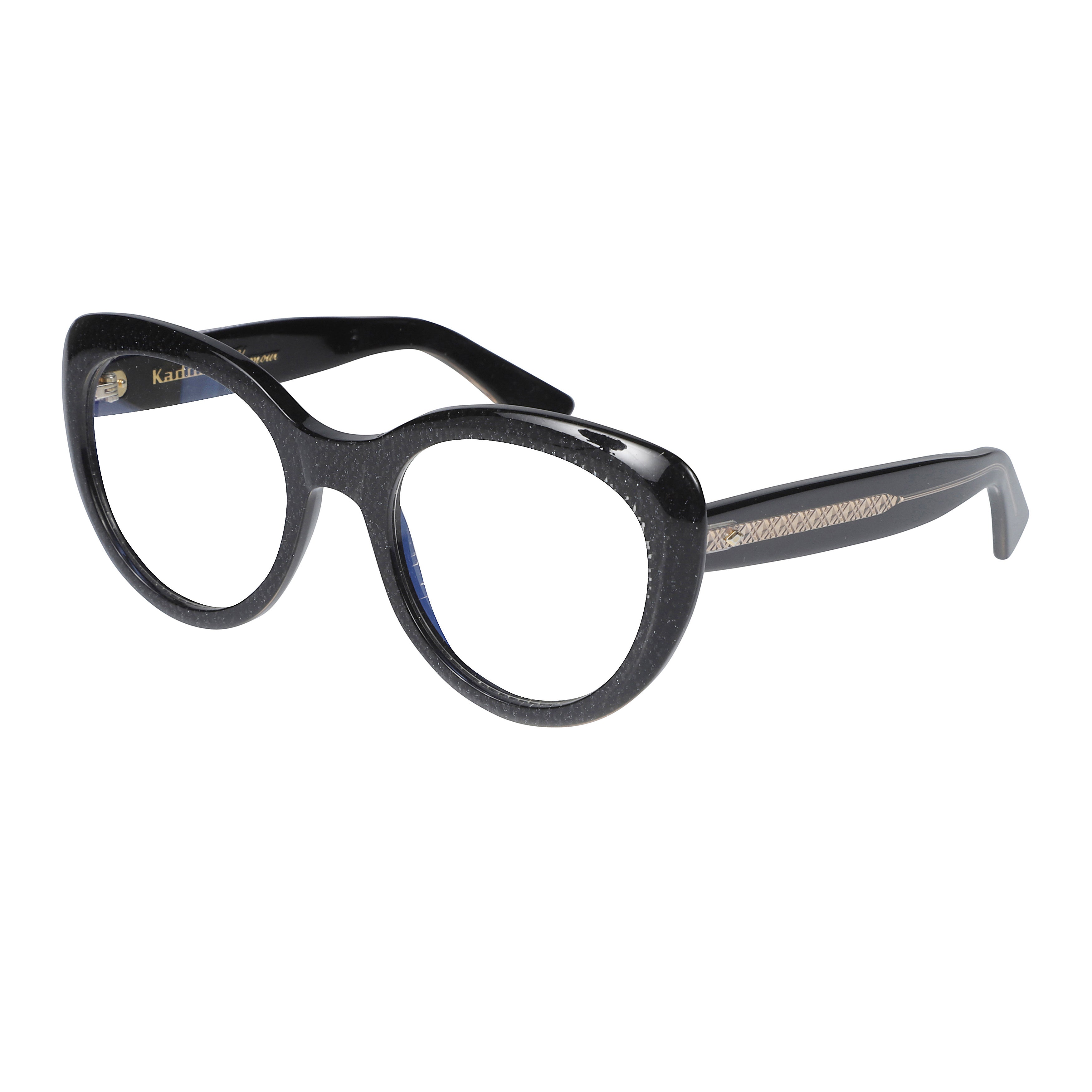 Sophia Glamour Cat-Eye Frame Eyeglasses with Gold-Tone Details