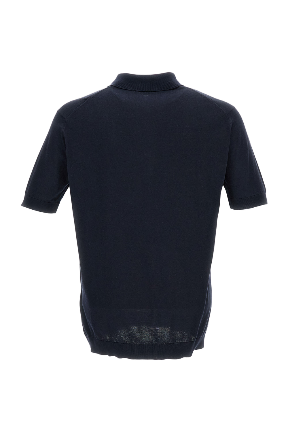 Blue Relaxed Fit Cotton Polo T-Shirt
