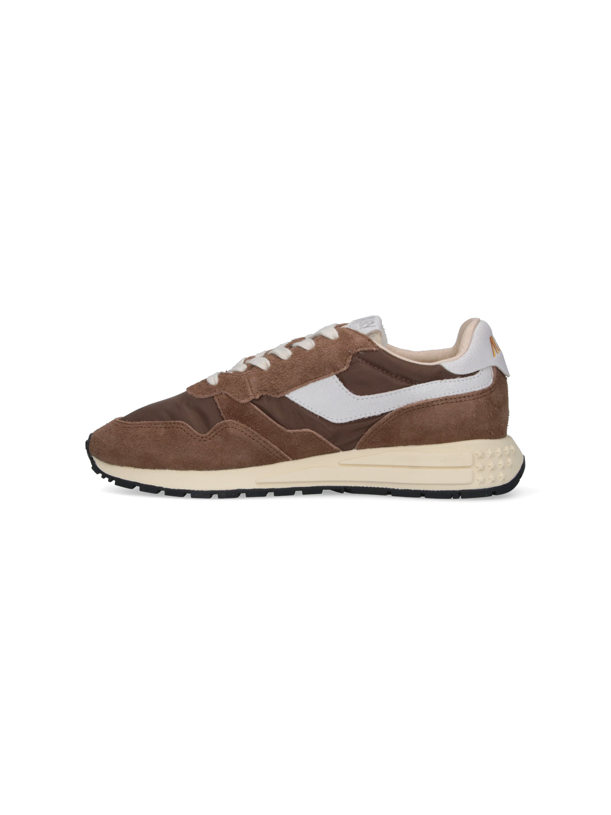 Brown Leather Sneakers With Timeless Design