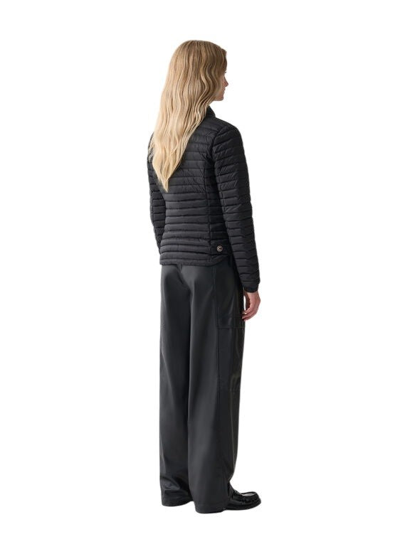 Fitted Water-Repellent Jacket with Horizontal Quilting