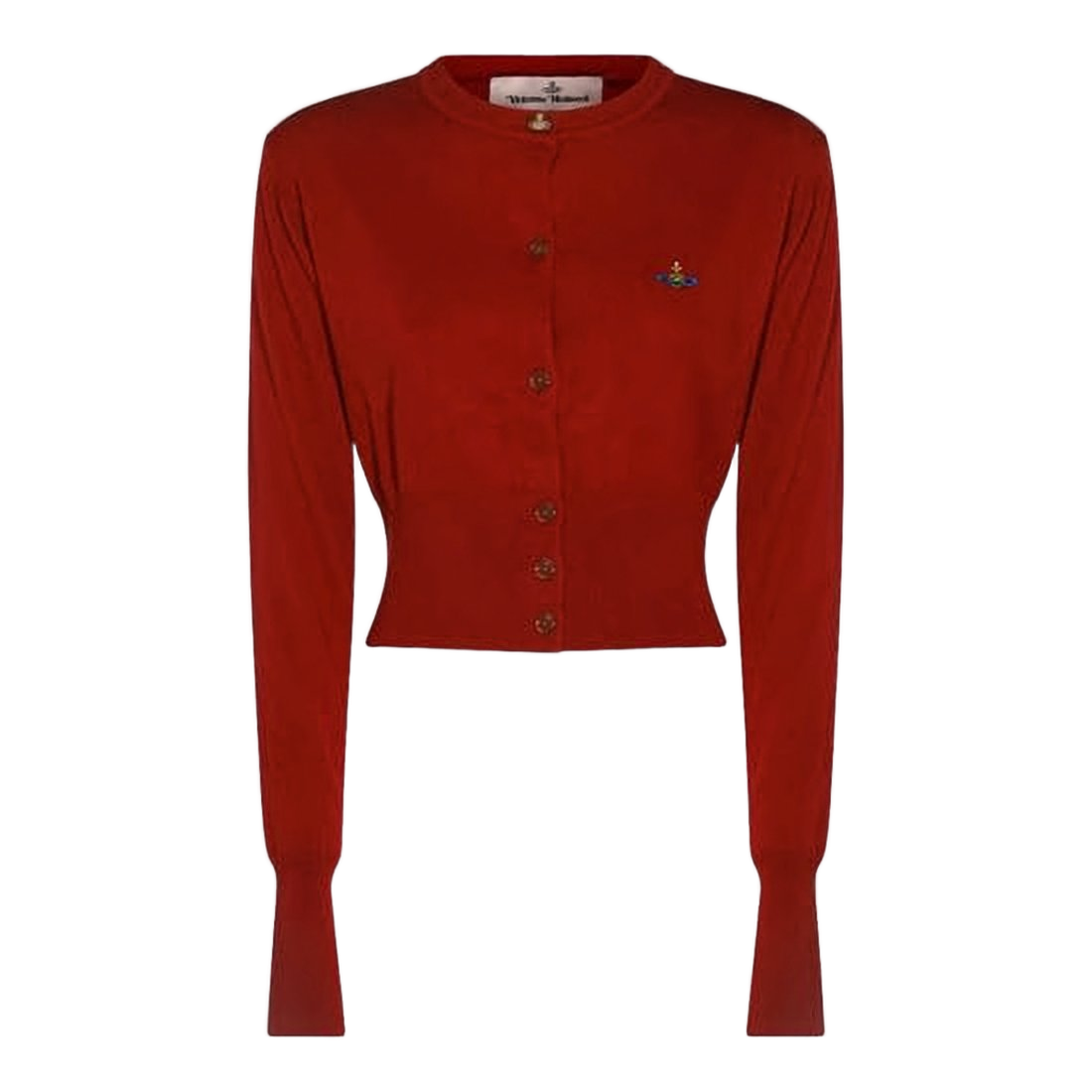 Cropped Fitted Cardigan with Button-Down Front