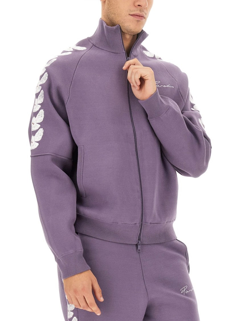 High Collar Full-Zip Sweatshirt