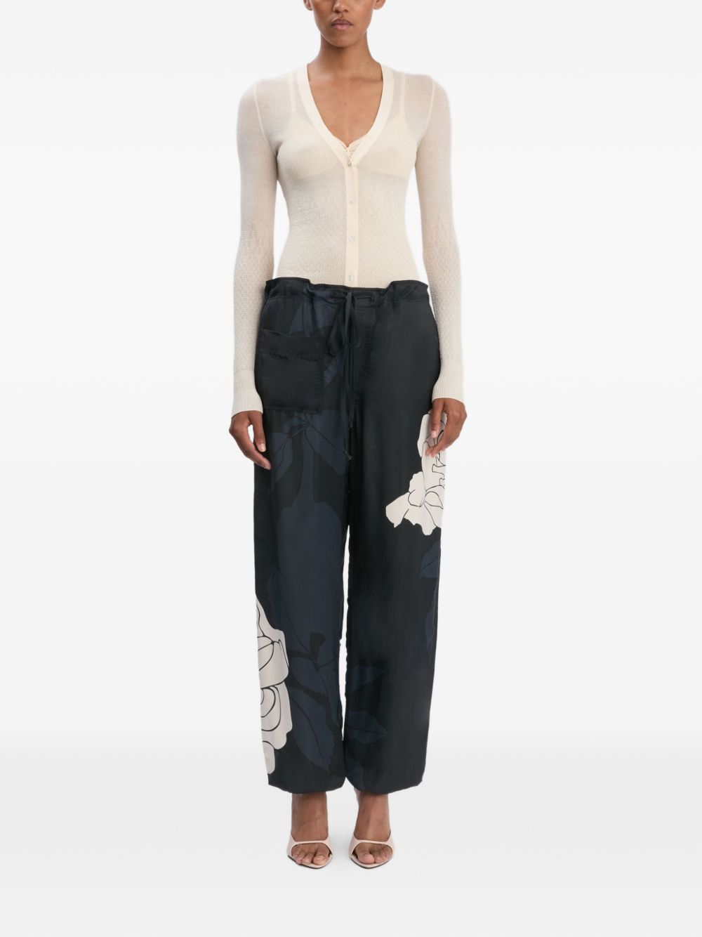 Relaxed Fit Black Trousers