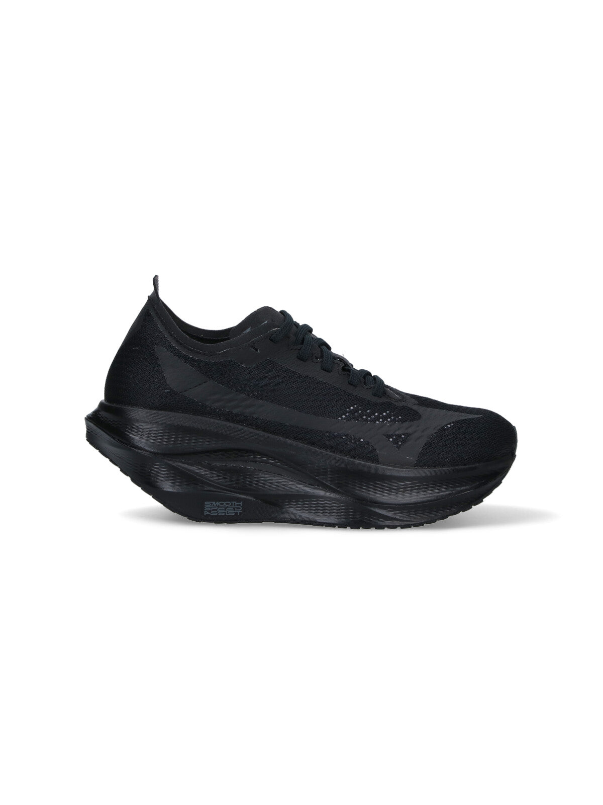All-Black Sneakers with Rounded Toe