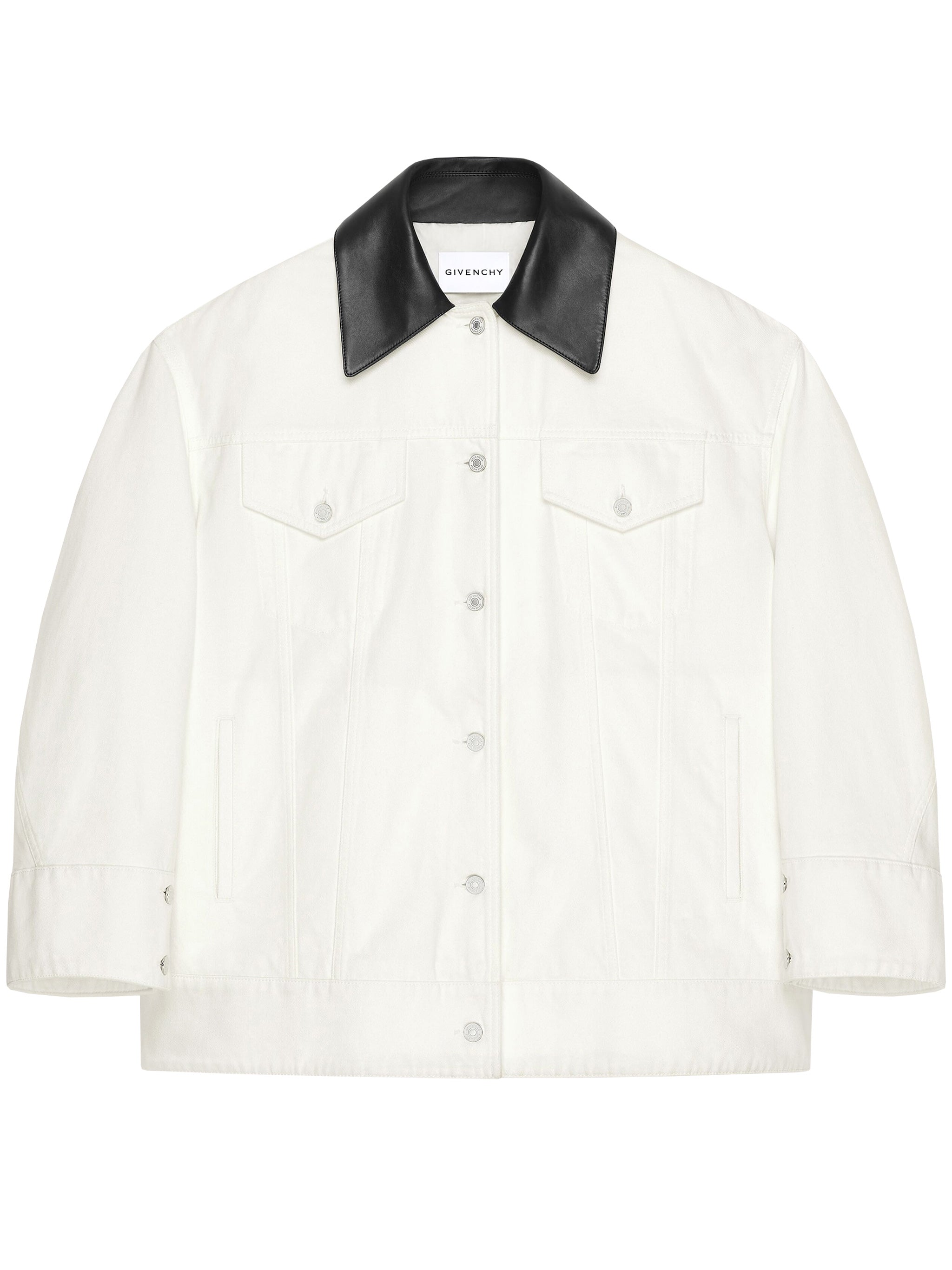 Denim Parka White Boxy Cotton Jacket