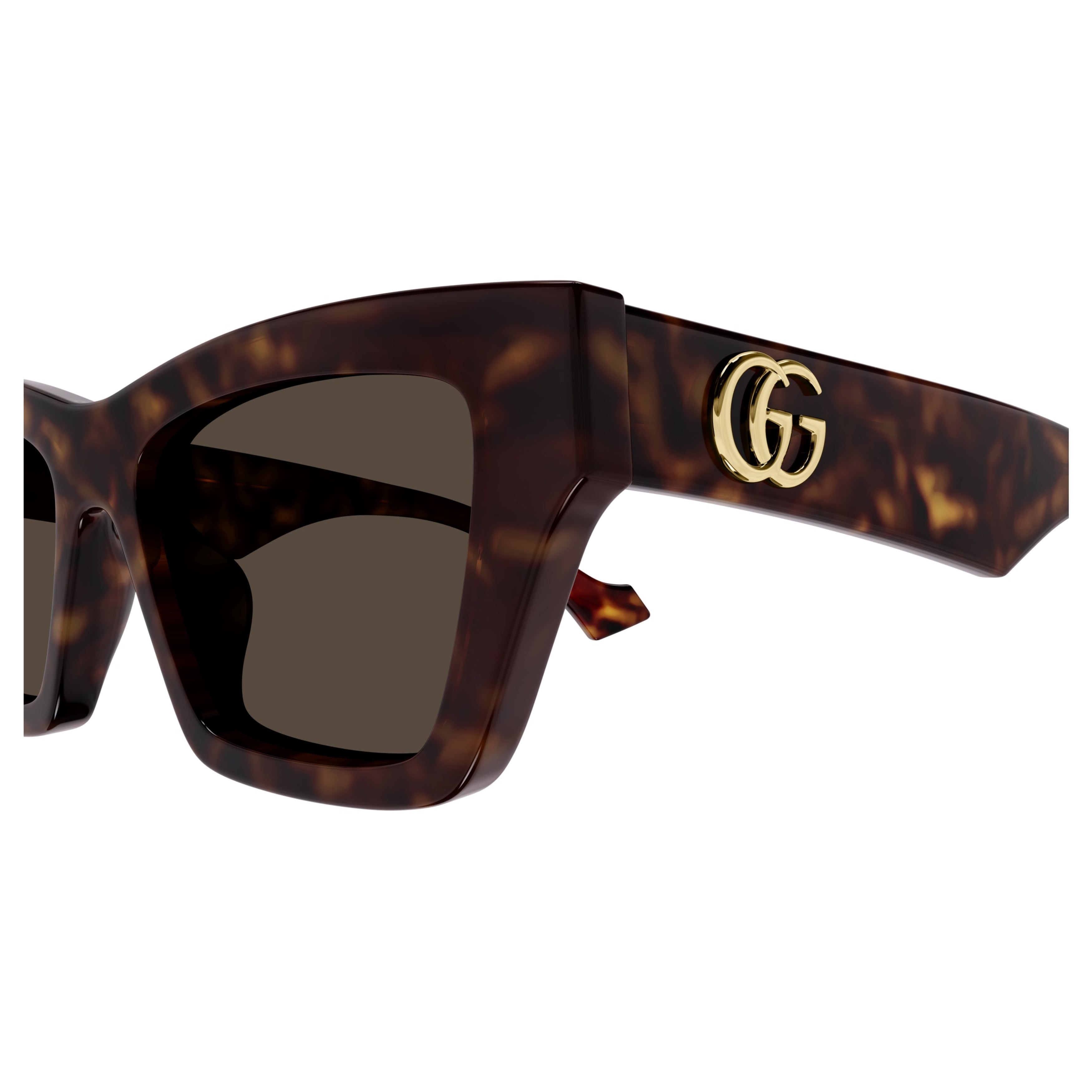 Gg1753s Bold Rectangular Tortoiseshell Sunglasses