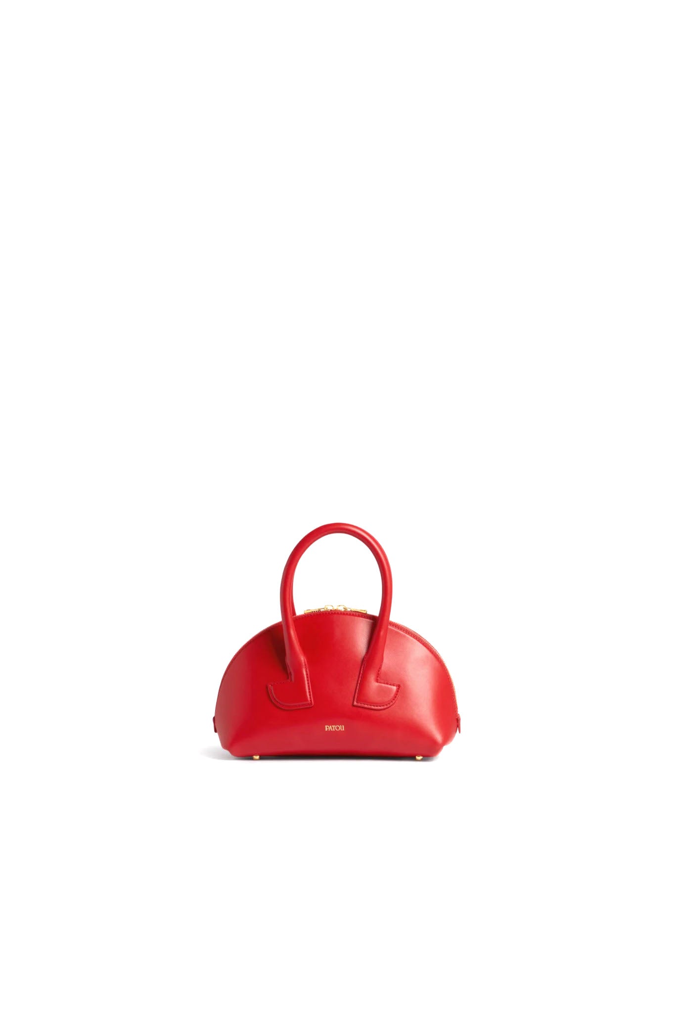 Smooth Leather Bowling Handbag