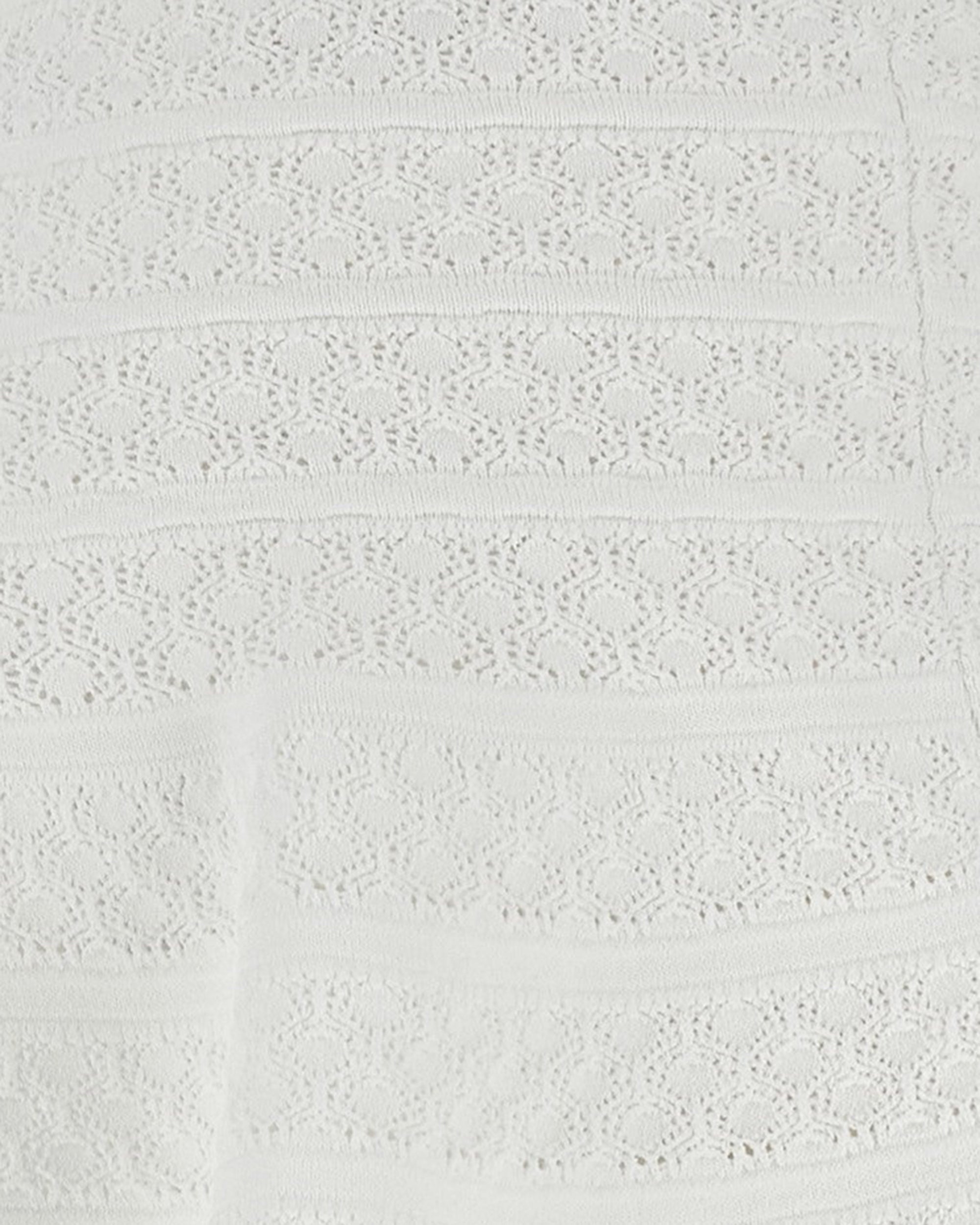 White Pointelle Skirt