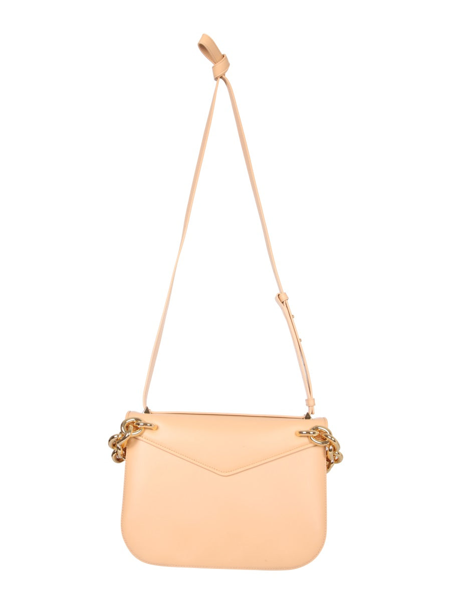 Structured Leather Shoulder Bag with Adjustable Strap