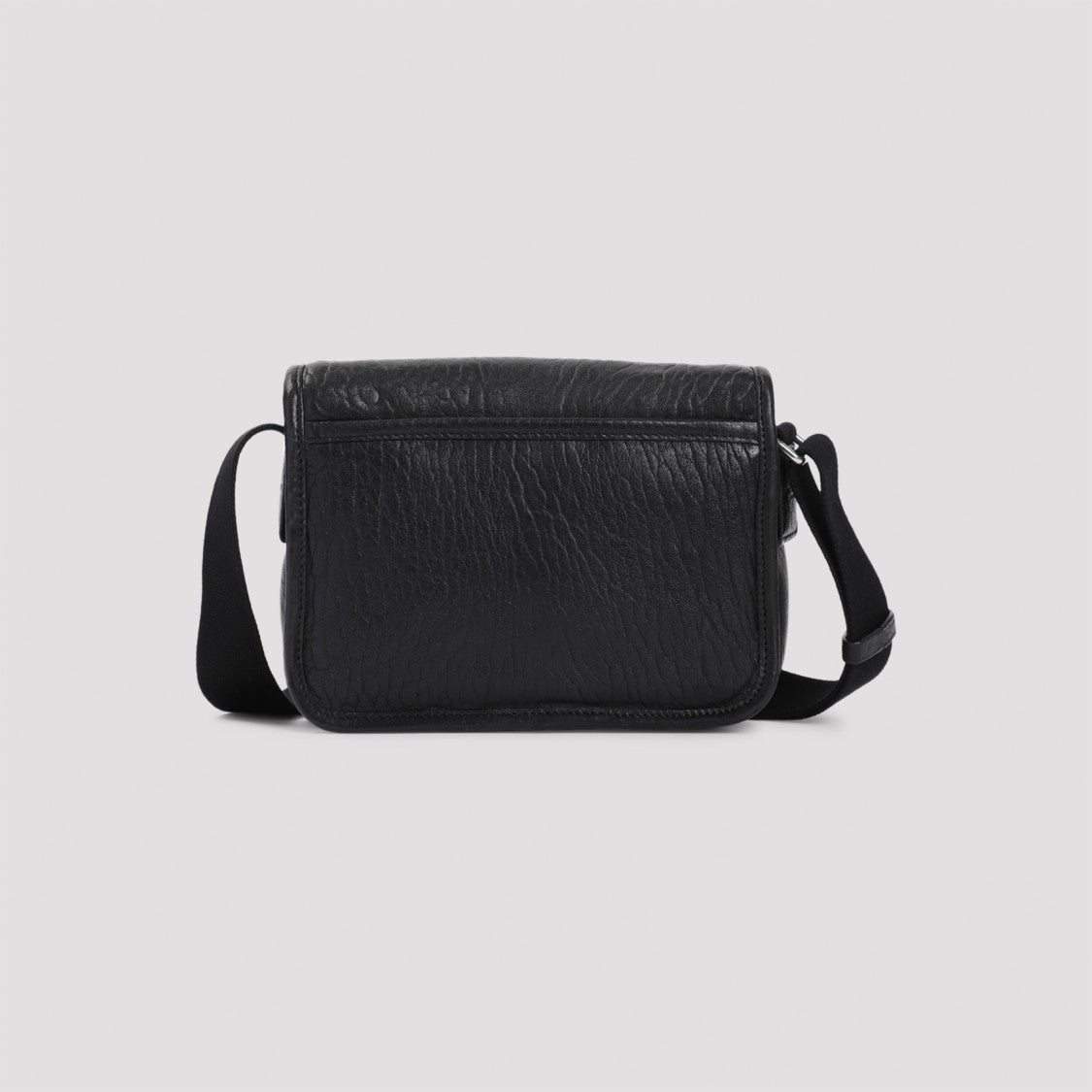 Compact Black Leather Shoulder Bag