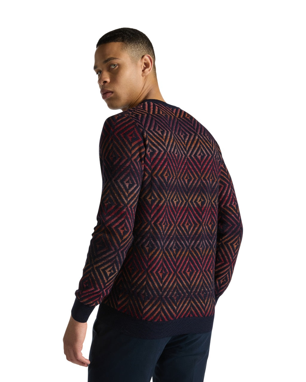 Textured Knit Sweater With Embroidered Dachshund Detail