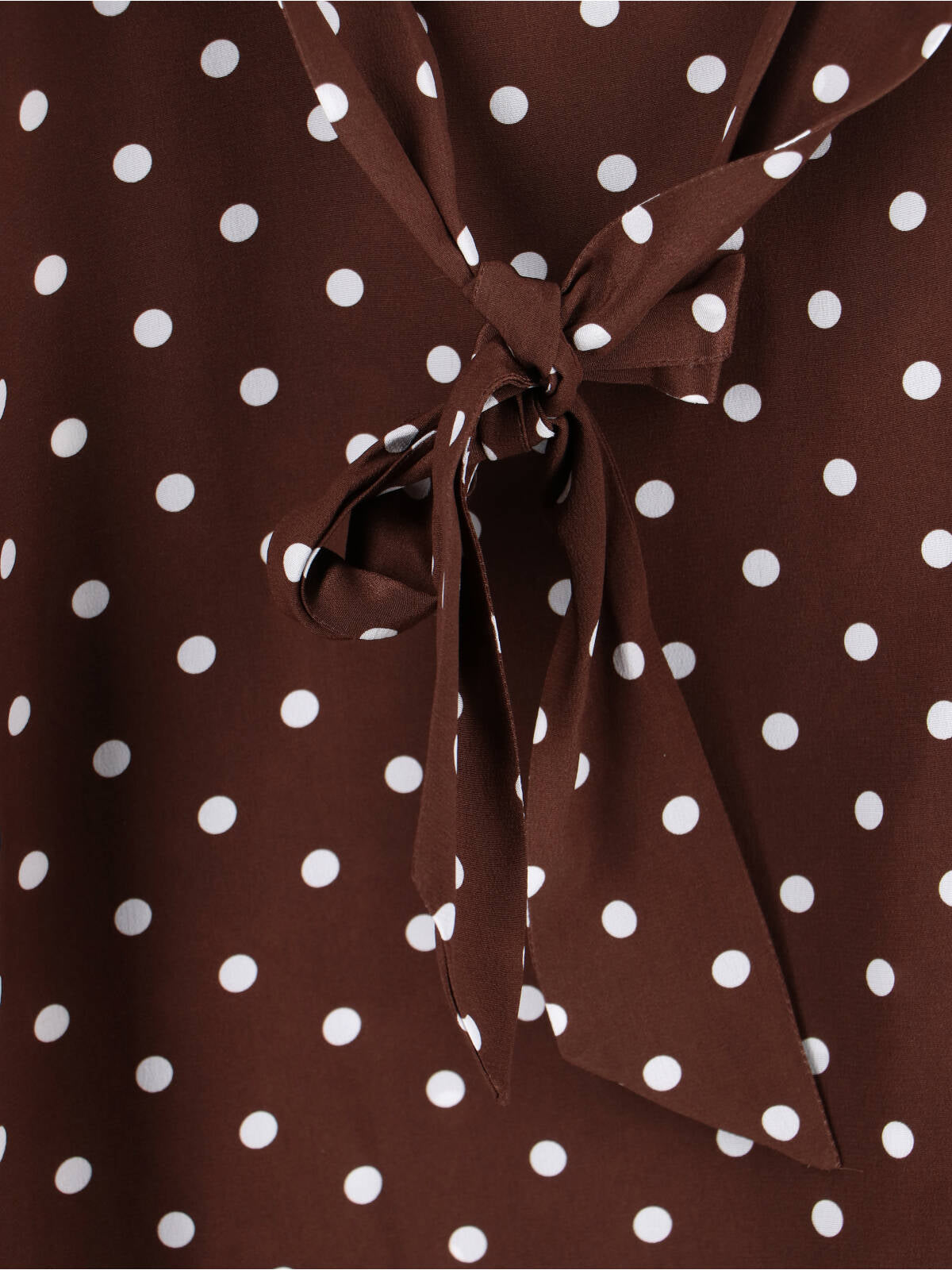 Maxi Polka Dot Dress – Brown