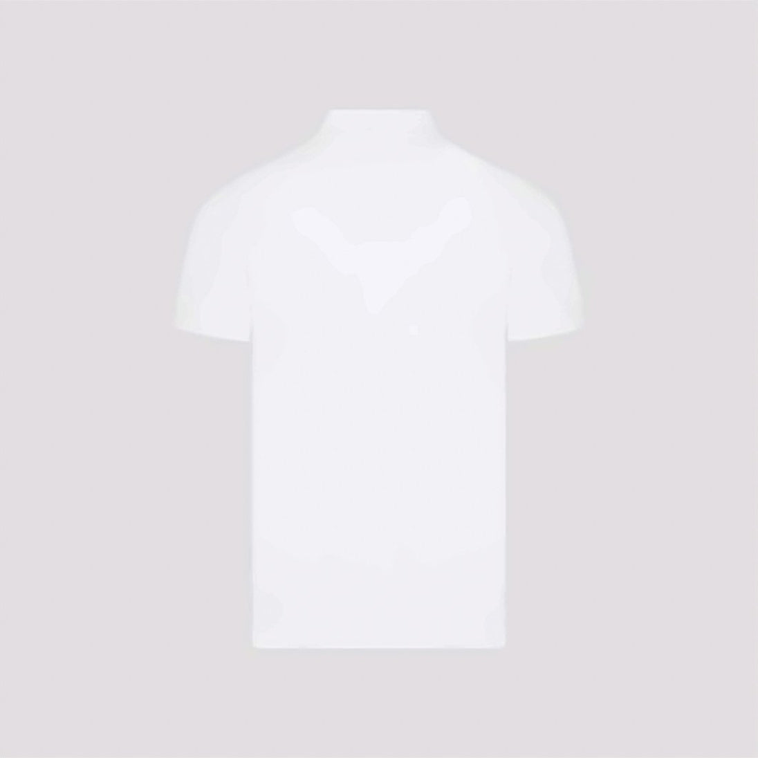 White Polo Shirt with Traditional Collar
