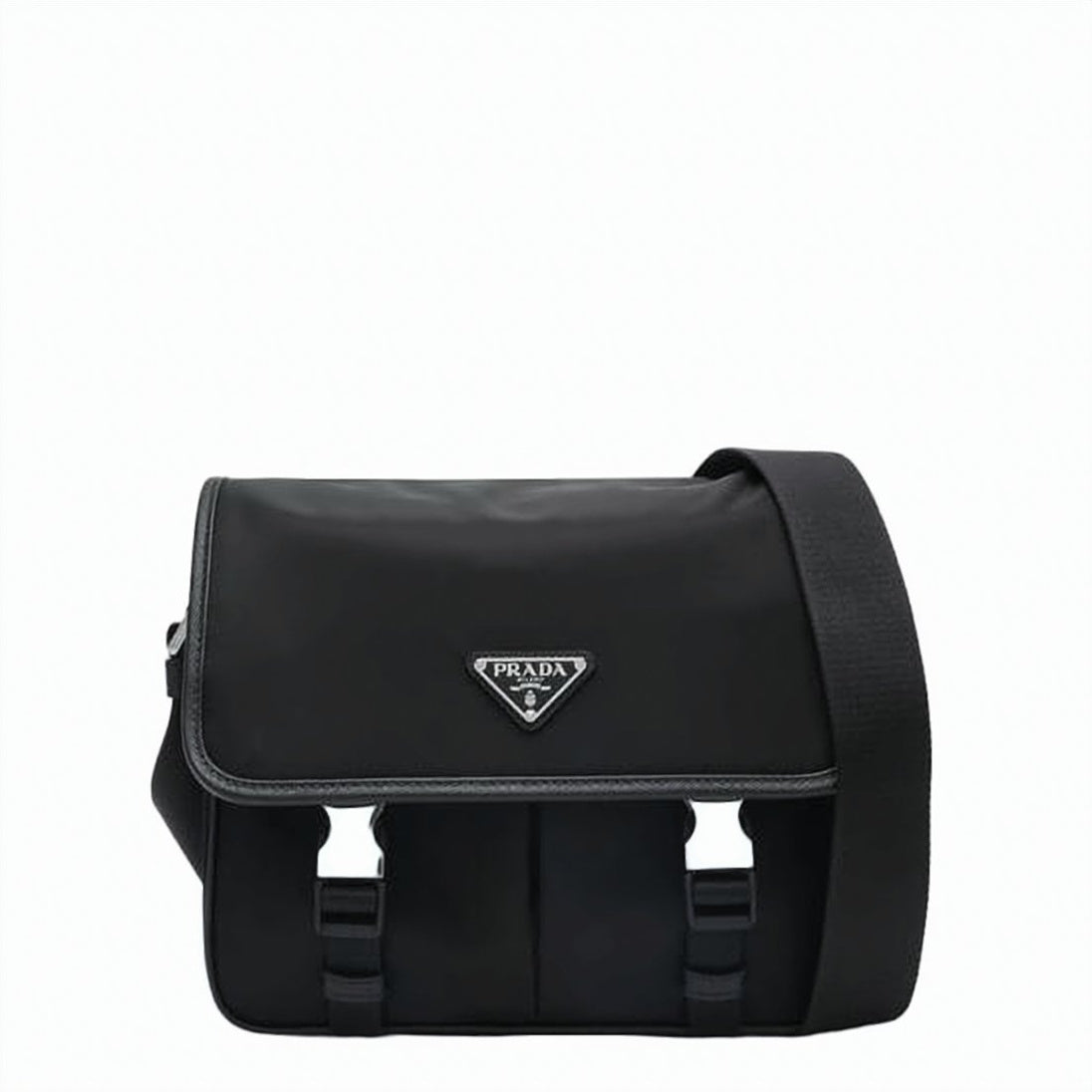 Rectangular Crossbody Bag with Flap Closure