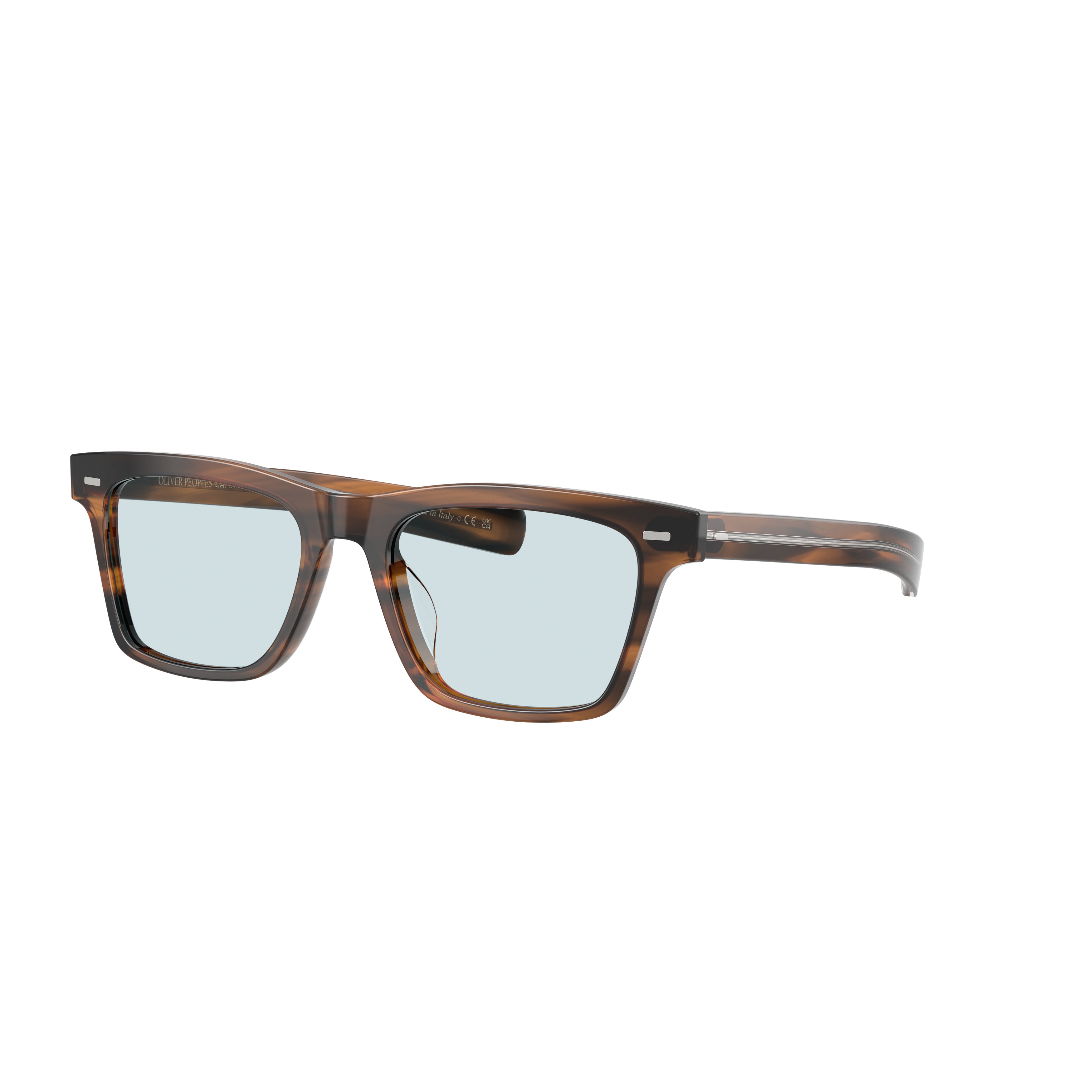 0ov5590su Tortoiseshell-Pattern Acetate Sunglasses with Subtle Blue Lenses