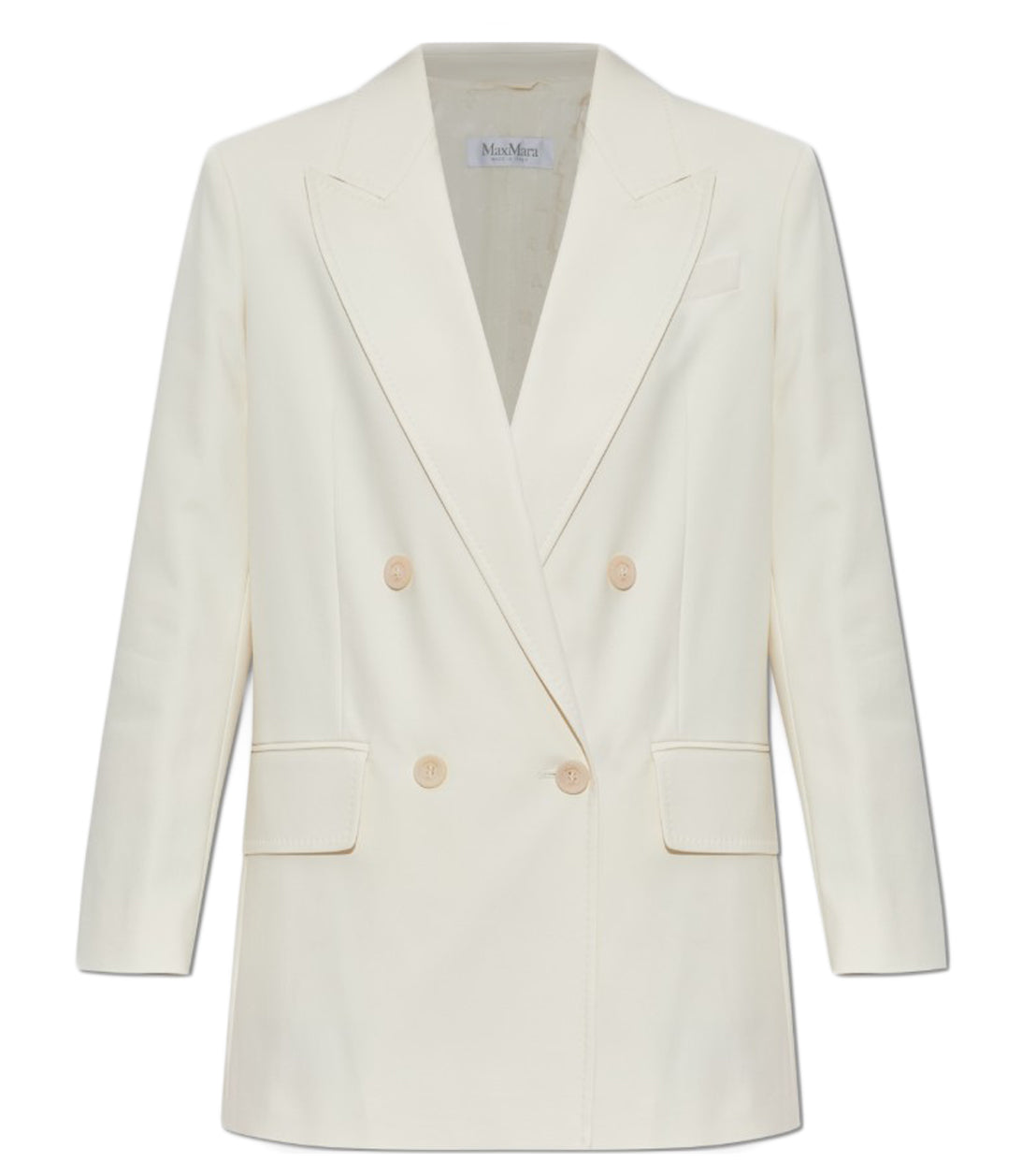 Double-Breasted Structured Jacket With Wide Lapels
