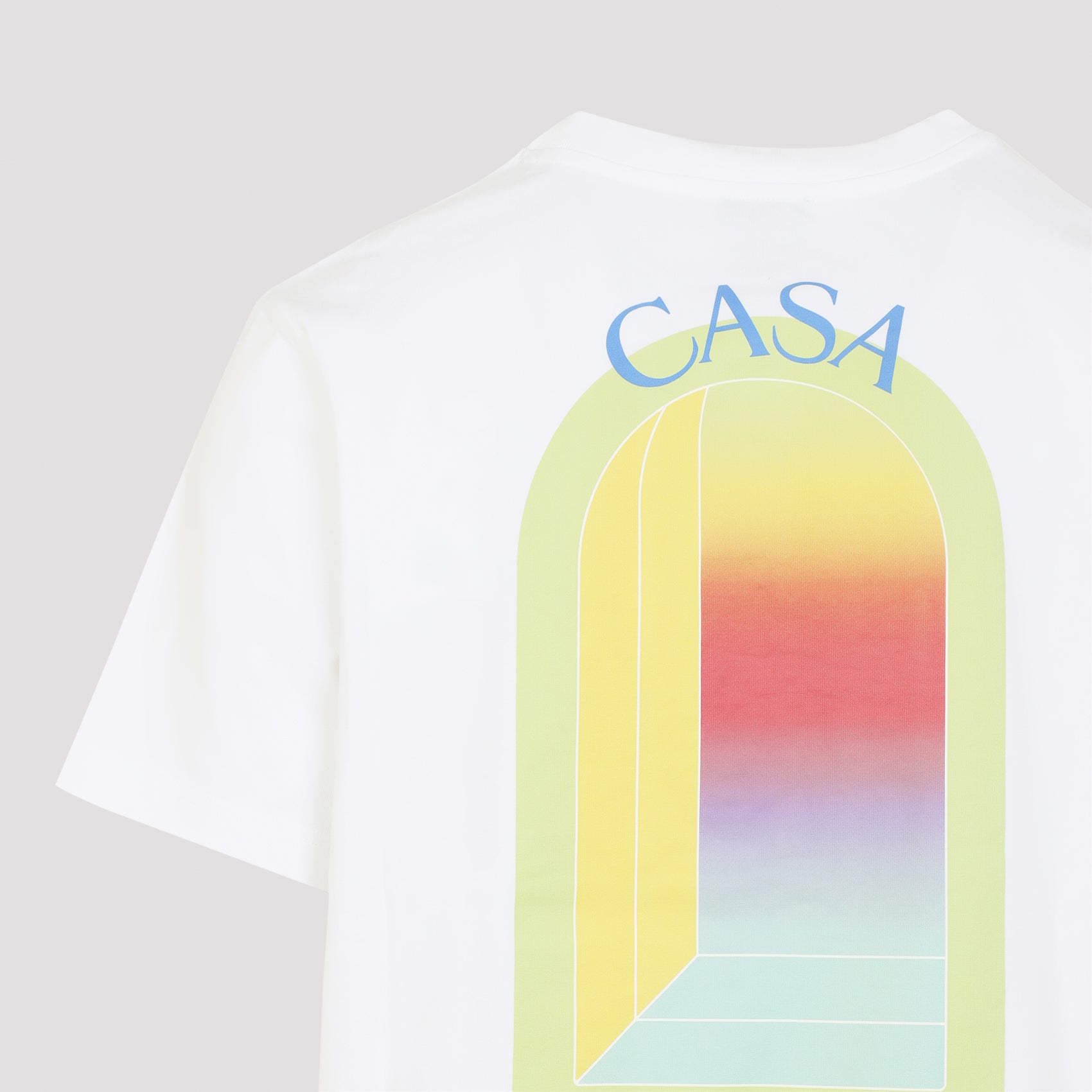Bawełniany T-shirt z krótkim rękawem i wzorem Gradient Arch