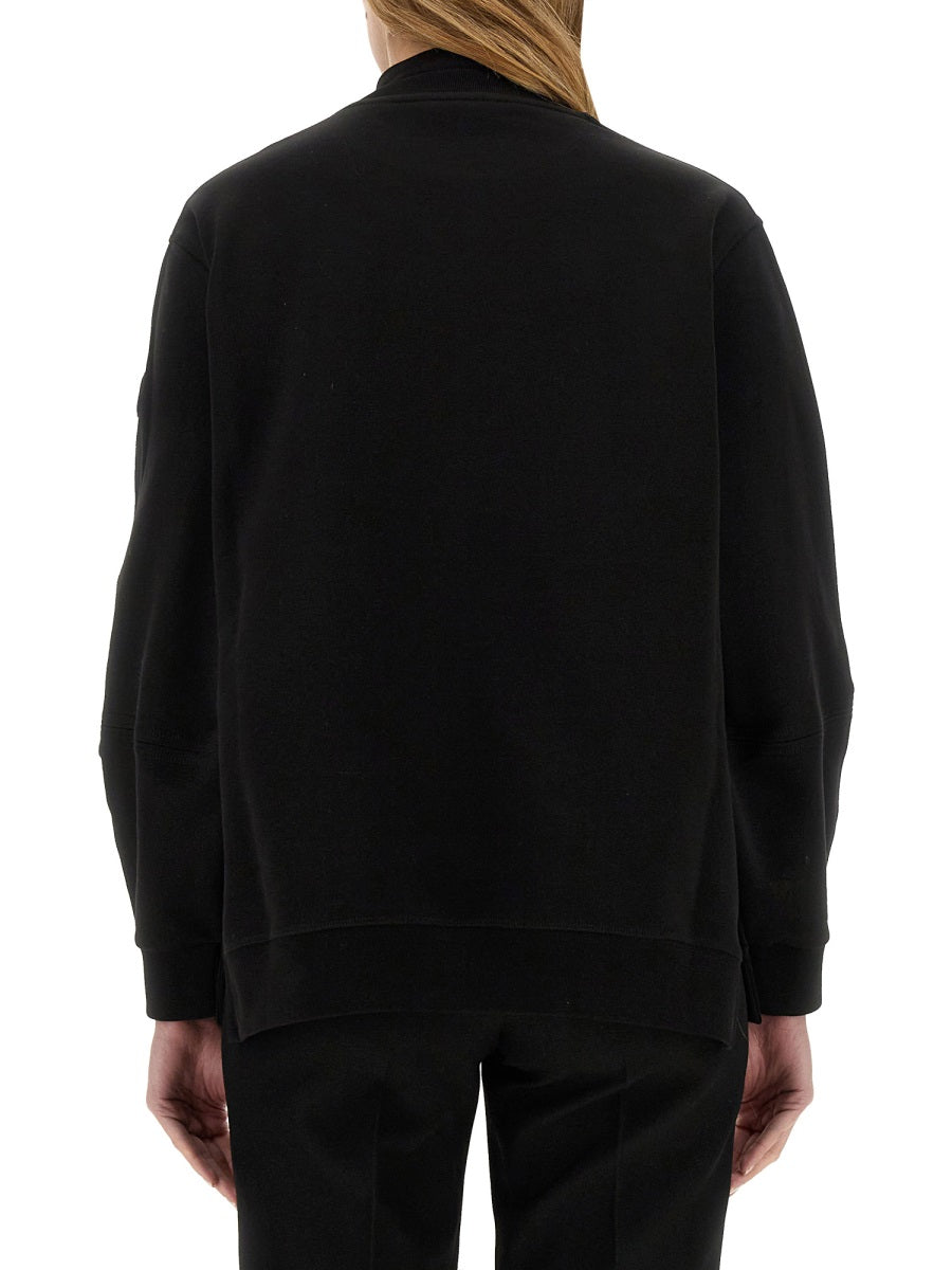 Cotton Crew Neck Sweatshirt with Signature Logo