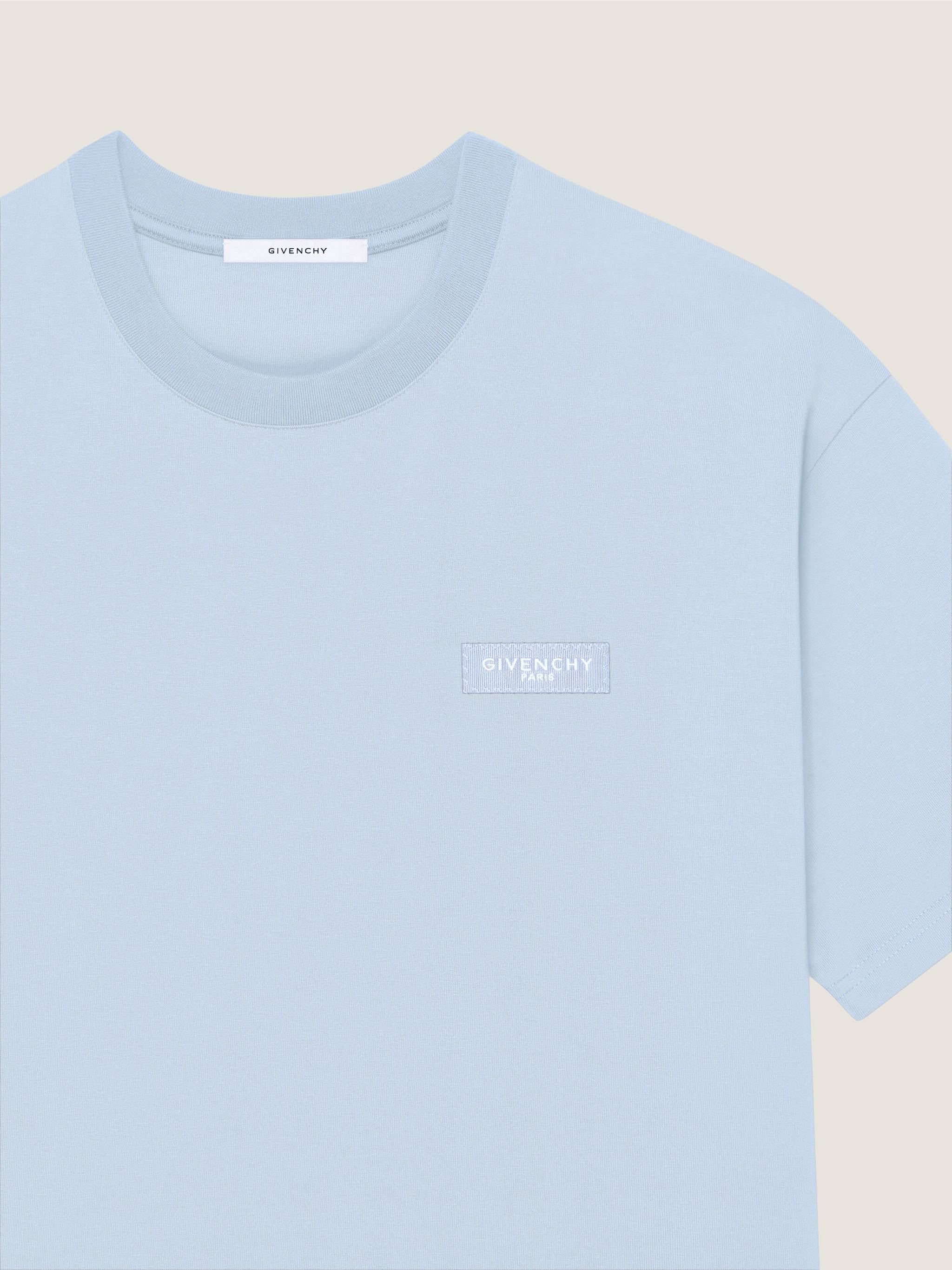 Light Blue Regular Fit Patch T-Shirt