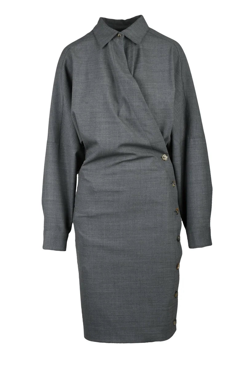 Asymmetric Dress - Grey