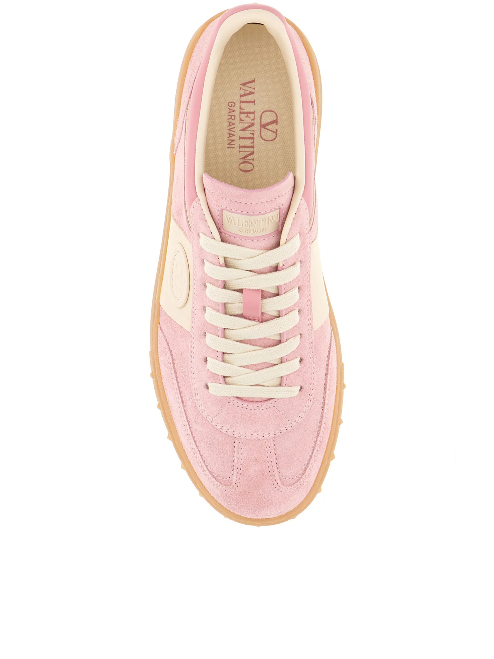 Pink Upvillage Low-Top Suede/Leather Sneakers