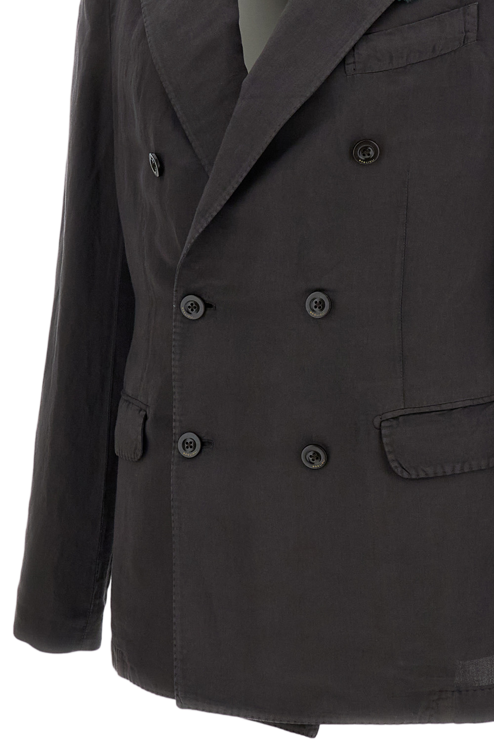 Brown 'Dover Double-Breasted' Cotton Jacket
