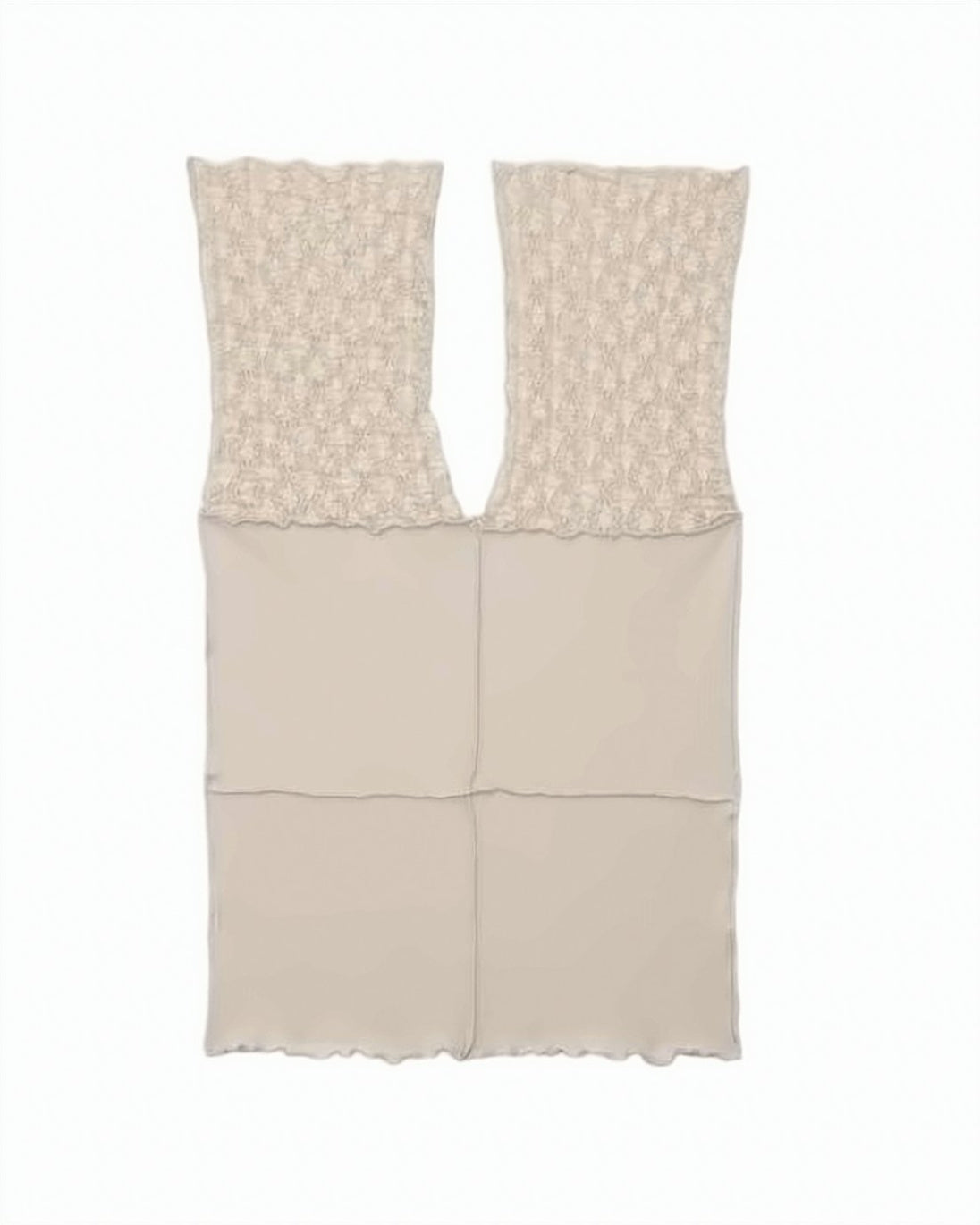 White Sleeveless Fitted V-Neck Knit Top