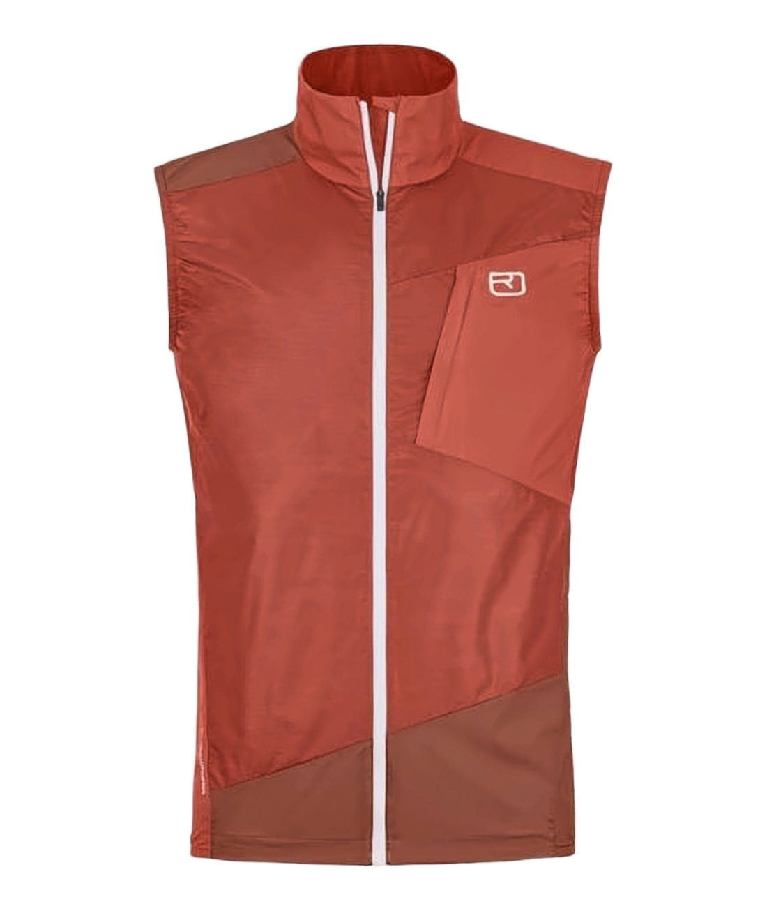 High Collar Sleeveless Vest With Color-Block Design