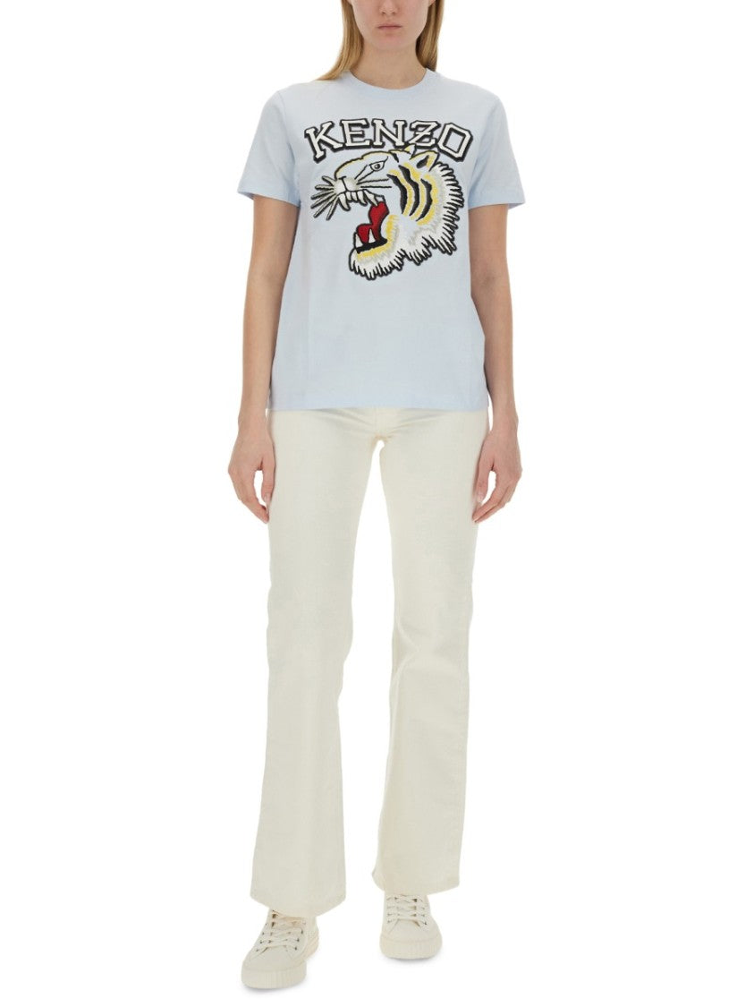 T-Shirt With Tiger Embroidery
