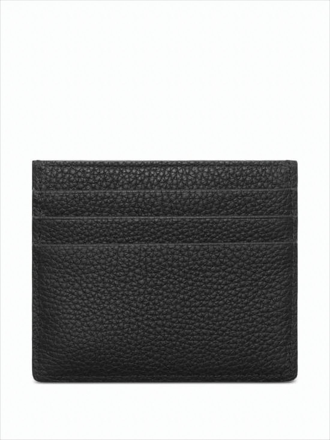 Textured Calf Leather Card Wallet