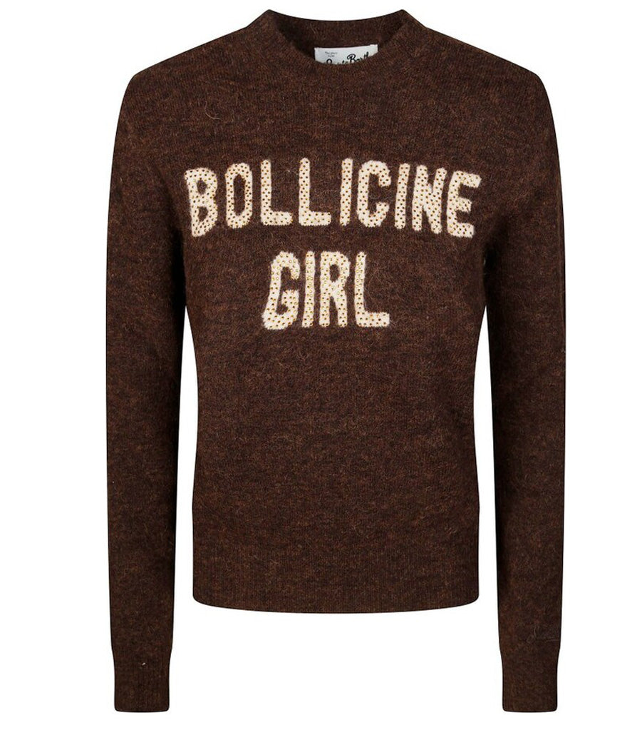 Alpaca Sweatshirt with Unique 'Bollicine Girl' Print
