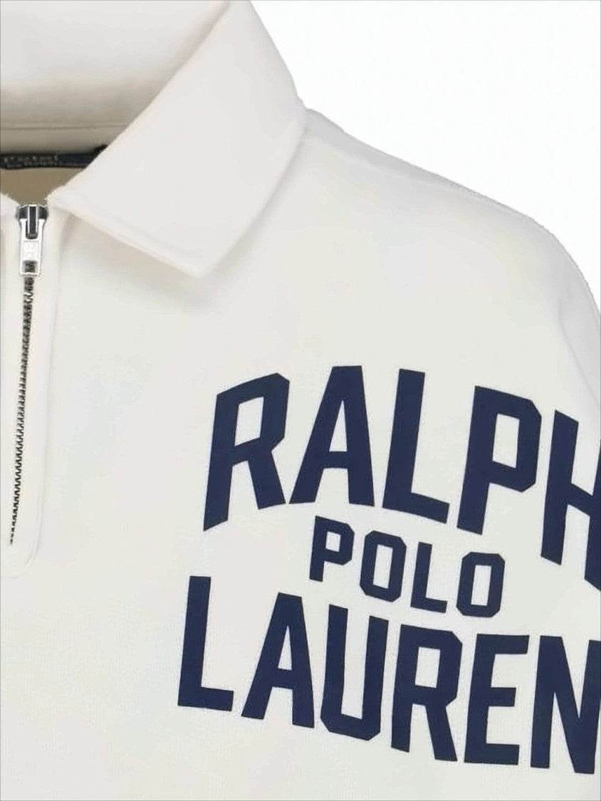 Cropped Half-Zip Pullover with Classic Collar